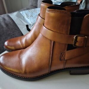 Women's Tan Leather Ankle Boots
